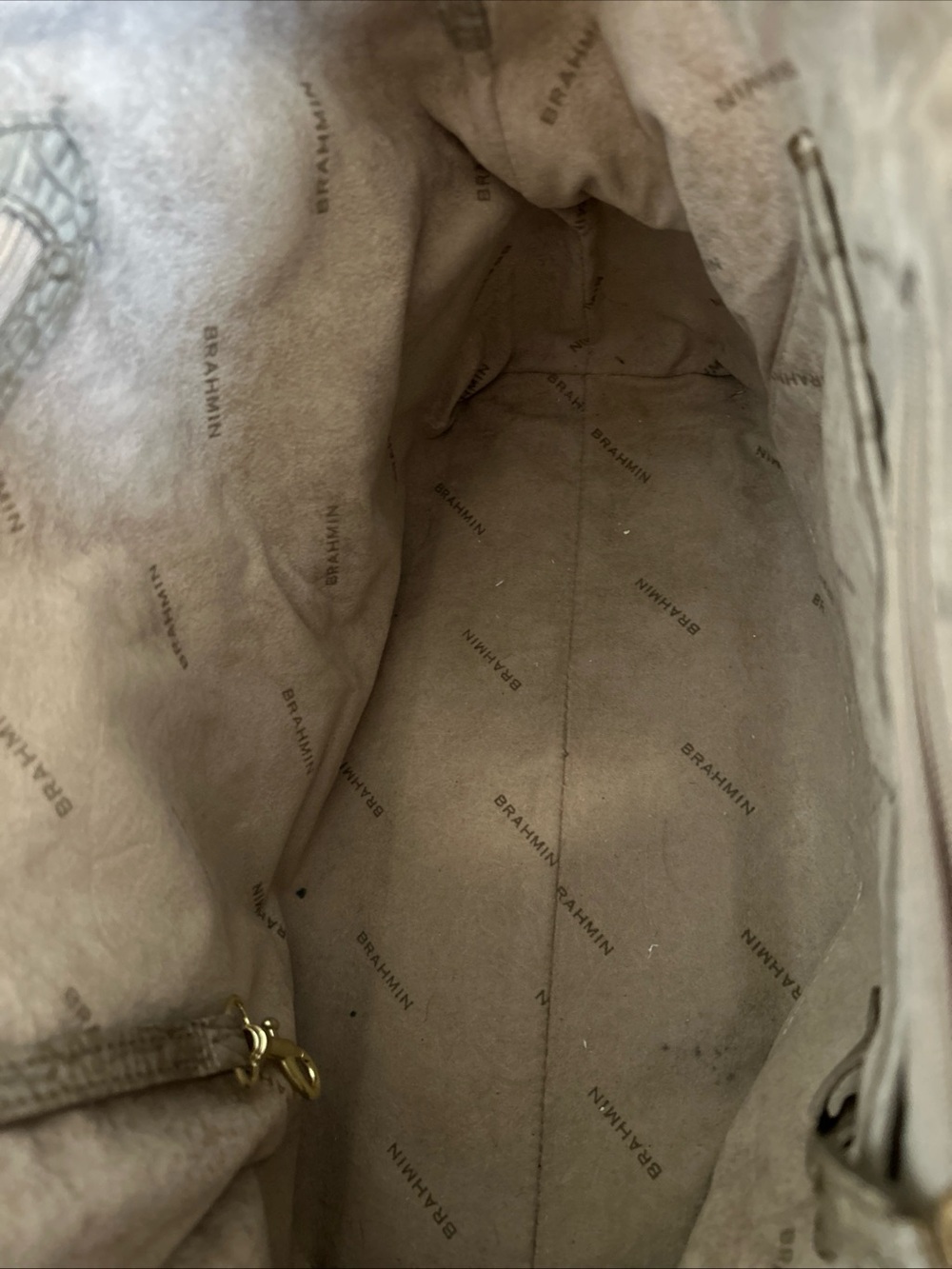 Brahmin Gray Croc-Embossed Tote - Picture 6 of 6